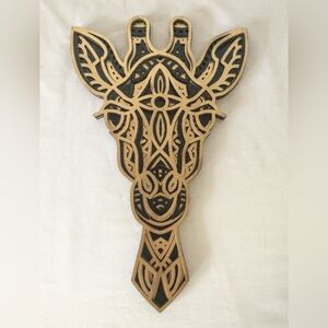 Vintage Artist Made - 4 Layer Cut 3D Giraffe - Wall or Shelf Decor